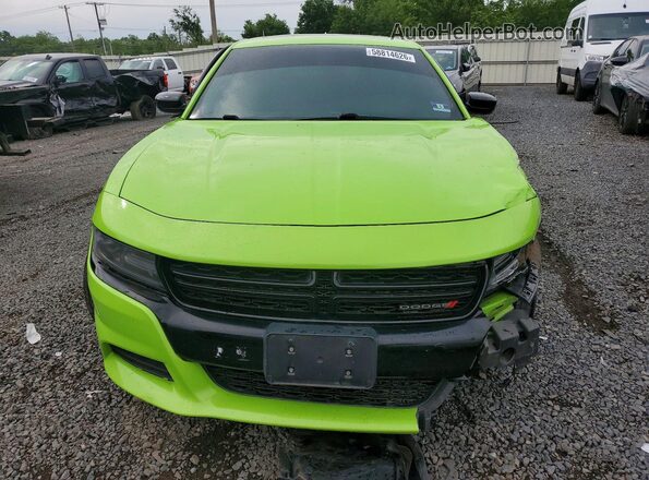 2C3CDXJG5KH653996 2019 DODGE CHARGER Green Front view