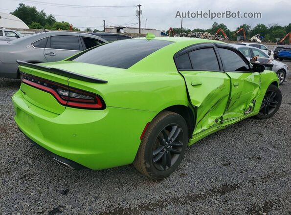 2C3CDXJG5KH653996 2019 DODGE CHARGER Green Rear right