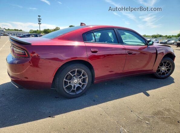 2C3CDXJG6JH140075 2018 DODGE CHARGER Burgundy Trasero derecho