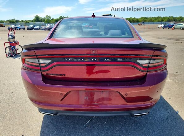 2C3CDXJG6JH140075 2018 DODGE CHARGER Burgundy Vista trasera