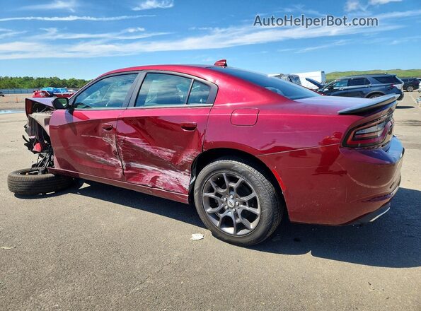 2C3CDXJG6JH140075 2018 DODGE CHARGER Burgundy Trasero izquierdo