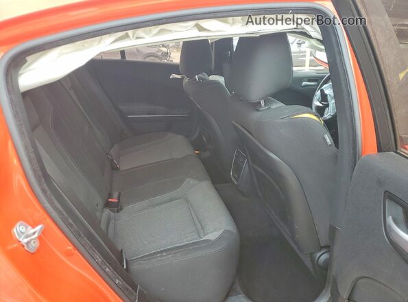 2C3CDXJG7GH341797 2016 DODGE CHARGER Orange Rear seats view