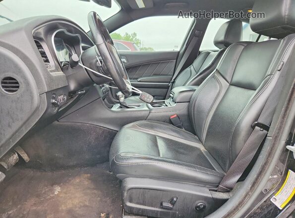 2C3CDXJG7JH189396 2018 DODGE CHARGER Black Widok wnętrza z przodu