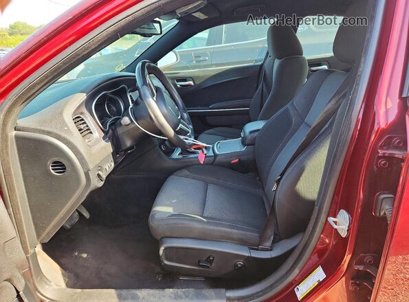 2C3CDXJG7JH316728 2018 DODGE CHARGER Burgundy Вид салону спереду