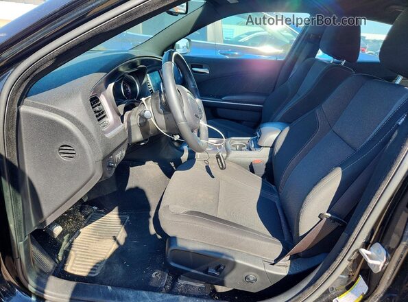 2C3CDXJG7KH611829 2019 DODGE CHARGER Black Widok wnętrza z przodu
