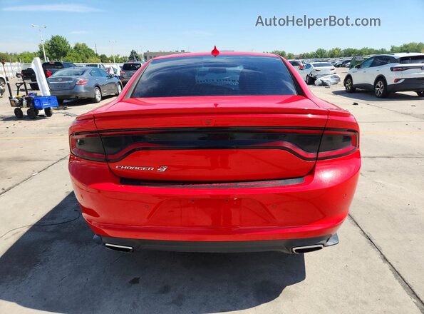 2C3CDXJG8JH316544 2018 DODGE CHARGER Red Вид ззаду