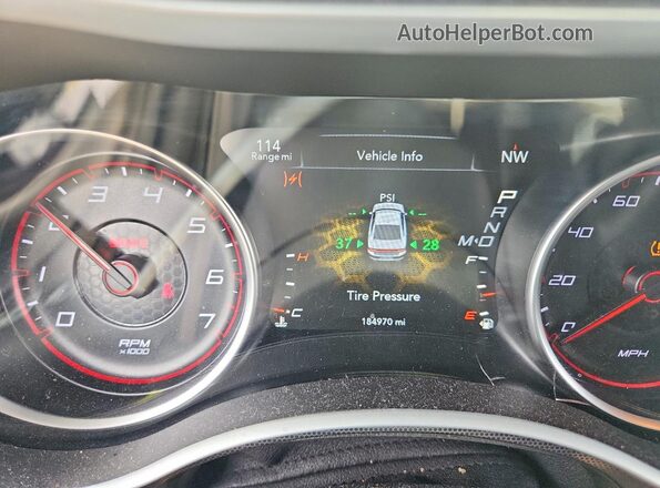 2C3CDXJG9JH181235 2018 DODGE CHARGER Black Widok zestawu wskaźników