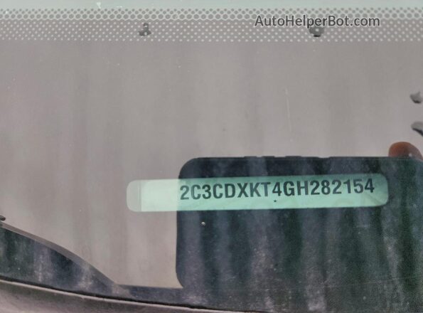2C3CDXKT4GH282154 2016 DODGE CHARGER Black Widok naklejki z numerem VIN