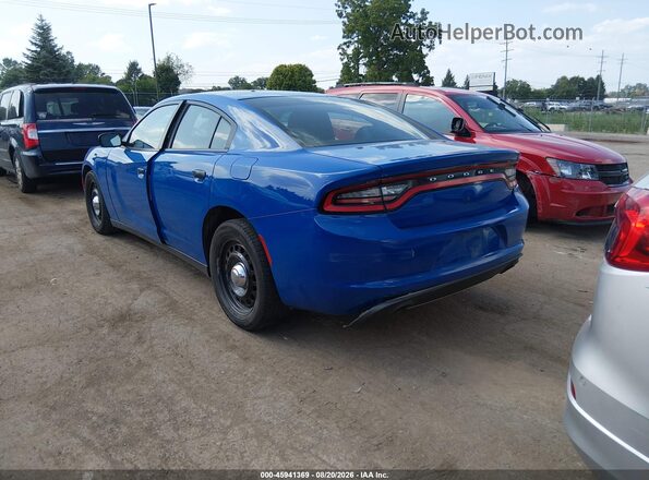 2C3CDXKT4HH579507 2017 DODGE CHARGER Синий Задняя левая четверть