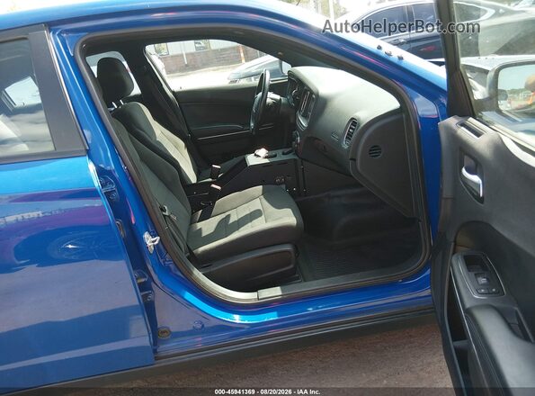 2C3CDXKT4HH579507 2017 DODGE CHARGER Синий Вид салона спереди