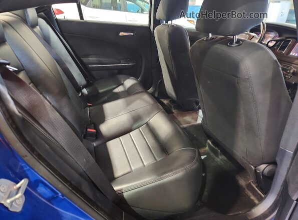 2C3CDXKT5KH676822 2019 DODGE CHARGER Blue Вид задніх сидінь