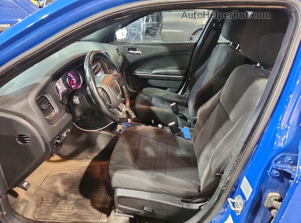 2C3CDXKT5KH676822 2019 DODGE CHARGER Blue Вид салону спереду