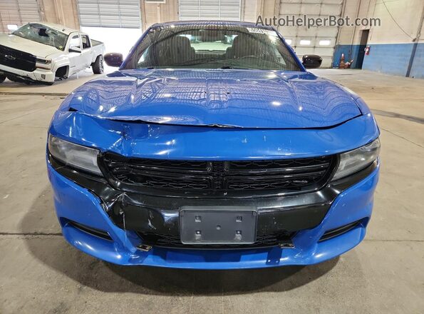 2C3CDXKT5KH676822 2019 DODGE CHARGER Blue Вид наклейки з VIN-кодом