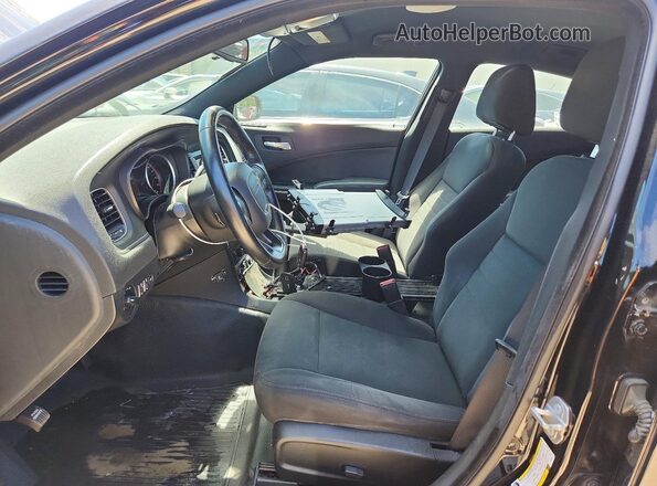 2C3CDXKT7GH348311 2016 DODGE CHARGER Черный Вид салона спереди