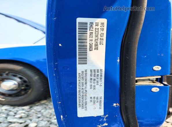 2C3CDXKTXLH186782 2020 DODGE CHARGER Blue ძრავის განყოფილების ხედი