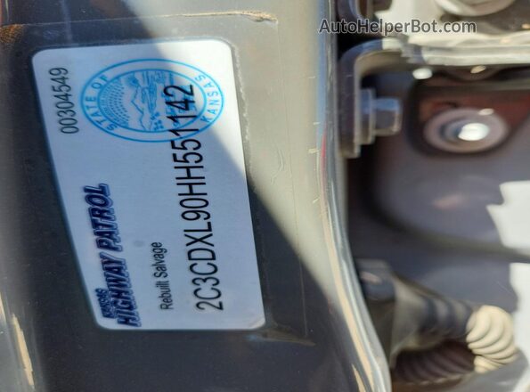2C3CDXL90HH551142 2017 DODGE CHARGER Gray VIN sticker view