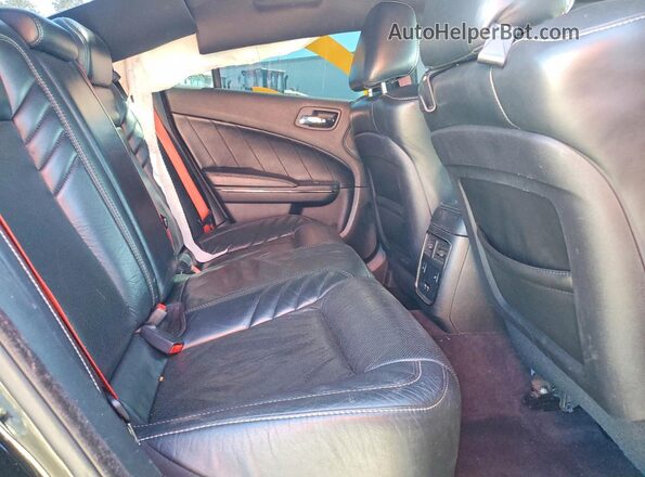 2C3CDXL90JH220423 2018 DODGE CHARGER Black უკანა სავარძლების ხედი