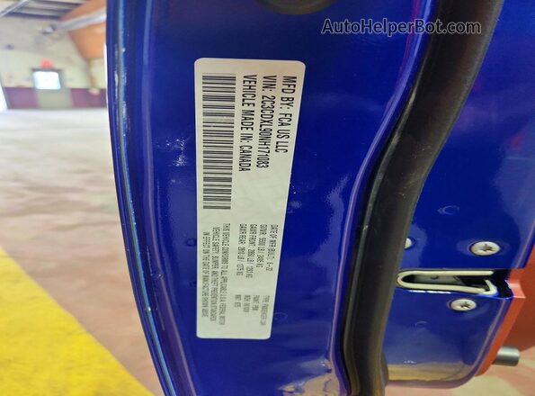2C3CDXL90NH171083 2022 DODGE CHARGER Blue Vista del compartimento del motor