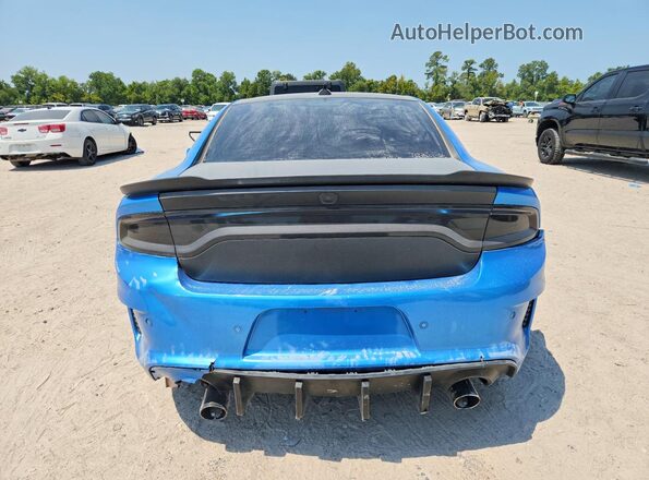 2C3CDXL91KH518660 2019 DODGE CHARGER Blue Սալոնի հետևի տեսք