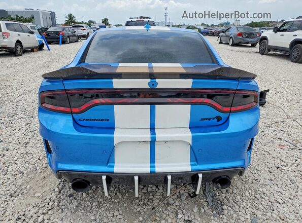 2C3CDXL91PH624937 2023 DODGE CHARGER Blue Вид ззаду