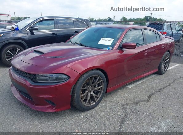 2C3CDXL94JH332271 2018 DODGE CHARGER Burgundy Вид спереду