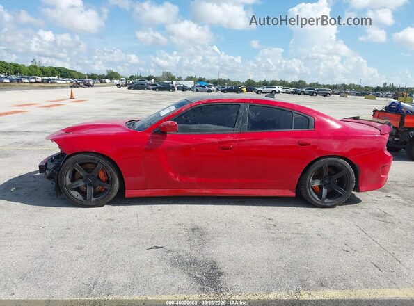 2C3CDXL95JH335129 2018 DODGE CHARGER Red Widok wnętrza z tyłu