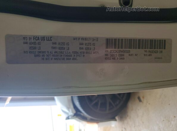 2C3CDXL97HH503329 2017 DODGE CHARGER White Vista del compartimento del motor
