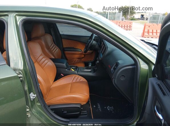 2C3CDXL97LH211351 2020 DODGE CHARGER Green Widok wnętrza z przodu