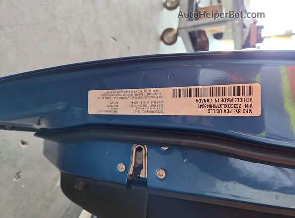 2C3CDXL97MH645349 2021 DODGE CHARGER Blue Widok naklejki z numerem VIN