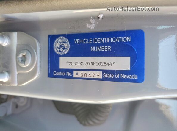2C3CDXL97NH102844 2022 DODGE CHARGER Gray Vista del compartimento del motor