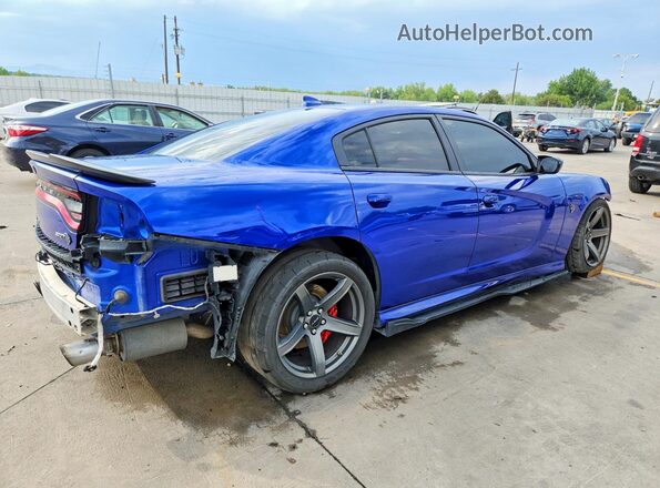 2C3CDXL98JH318566 2018 DODGE CHARGER Blue Trasero derecho