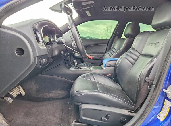 2C3CDXL98JH318566 2018 DODGE CHARGER Blue Vista interior delantera