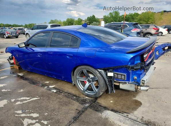 2C3CDXL98JH318566 2018 DODGE CHARGER Blue Trasero izquierdo