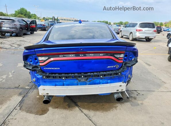 2C3CDXL98JH318566 2018 DODGE CHARGER Blue Vista trasera