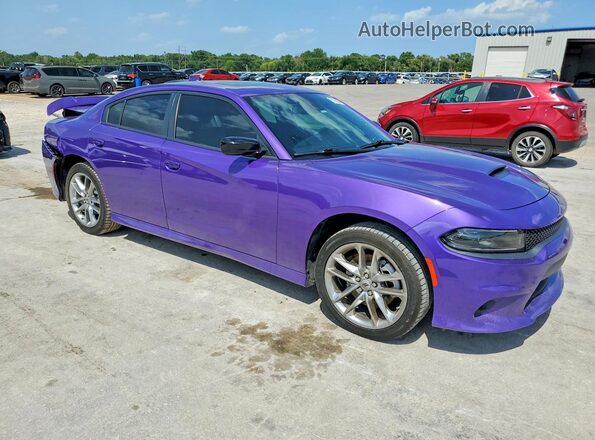 2C3CDXMG1PH625342 2023 DODGE CHARGER Фиолетовый Передняя правая четверть