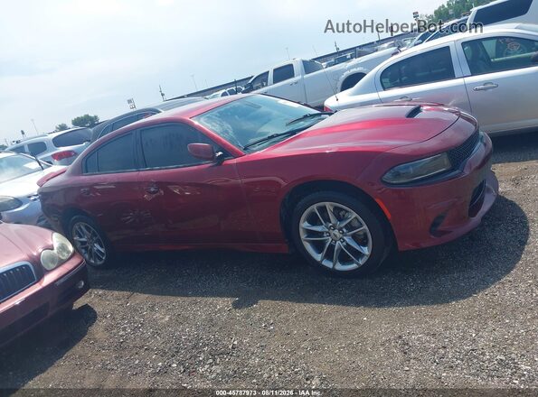 2C3CDXMG3NH214246 2022 DODGE CHARGER Red Widok wnętrza z tyłu