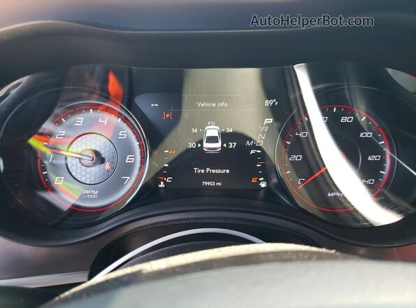2C3CDXMG8LH189471 2020 DODGE CHARGER Gray Widok zestawu wskaźników