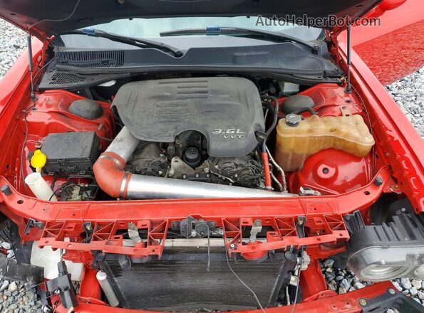 2C3CDZAG0GH250317 2016 DODGE CHALLENGER Red Սալոնի հետևի տեսք
