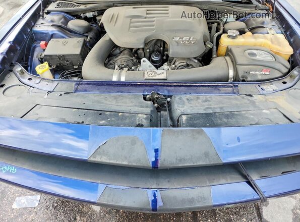 2C3CDZAG0GH301248 2016 DODGE CHALLENGER Blue Rear interior view