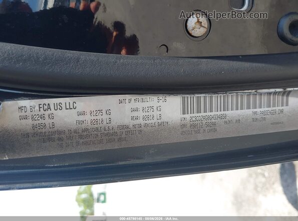 2C3CDZAG0GH334850 2016 DODGE CHALLENGER Black Շարժիչի բաժամունքի տեսք