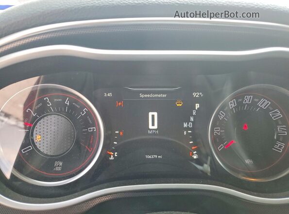2C3CDZAG0HH598538 2017 DODGE CHALLENGER Red Instrument cluster view