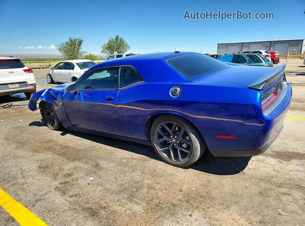 2C3CDZAG0MH596976 2021 DODGE CHALLENGER Синий Задняя левая четверть