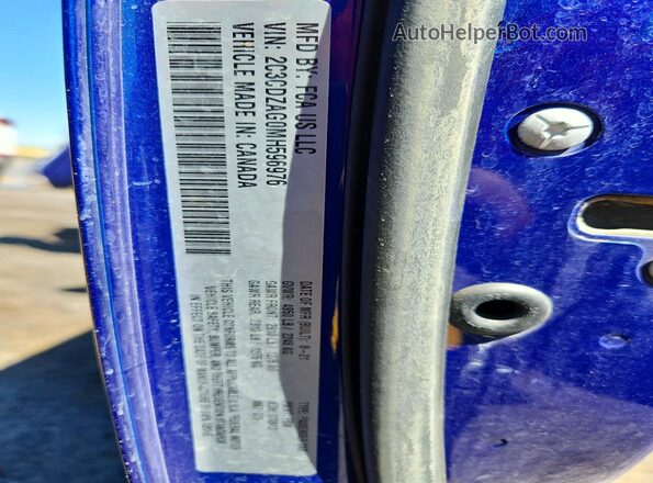 2C3CDZAG0MH596976 2021 DODGE CHALLENGER Синий Вид подкапотного пространства