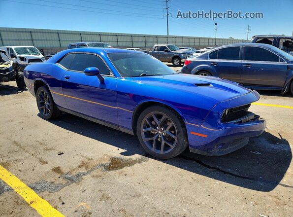 2C3CDZAG0MH596976 2021 DODGE CHALLENGER Синий Передняя правая четверть