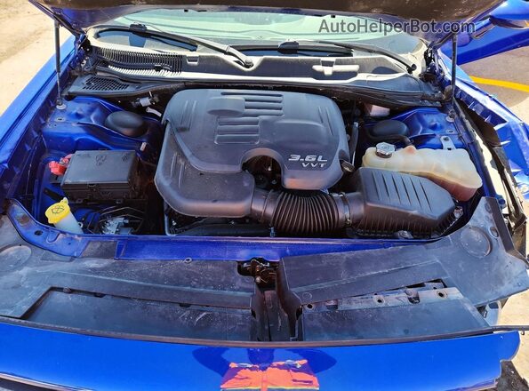 2C3CDZAG0MH596976 2021 DODGE CHALLENGER Синий Вид задней части салона