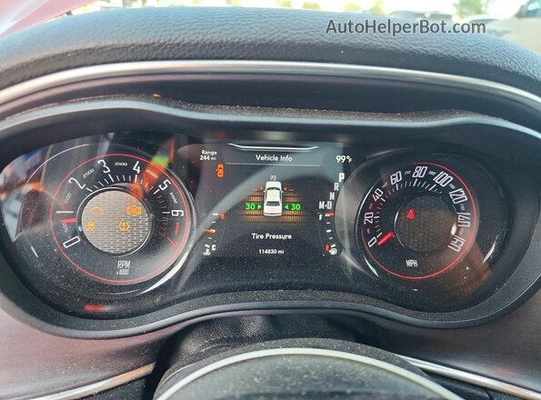 2C3CDZAG1JH116570 2018 DODGE CHALLENGER Red Widok zestawu wskaźników