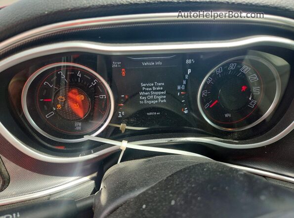 2C3CDZAG1JH202266 2018 DODGE CHALLENGER Burgundy Instrument cluster view