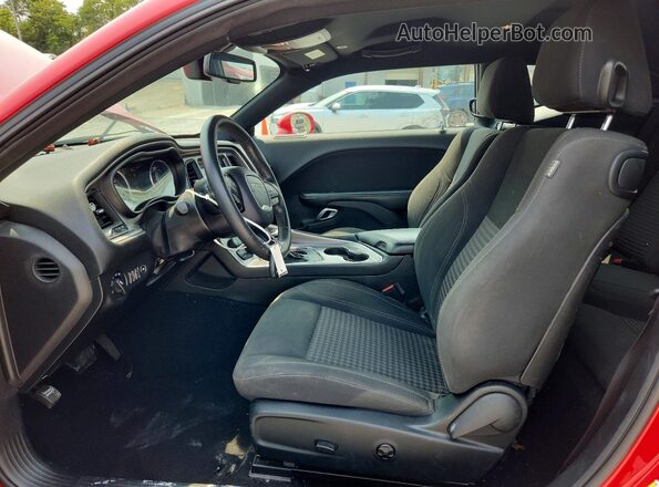 2C3CDZAG1KH618352 2019 DODGE CHALLENGER Red წინა სალონის ხედი