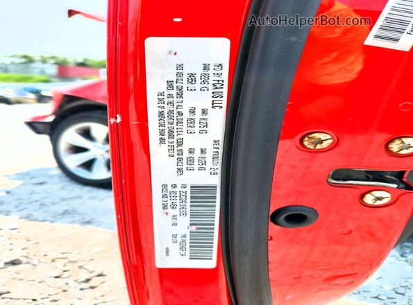 2C3CDZAG1KH618352 2019 DODGE CHALLENGER Red ძრავის განყოფილების ხედი