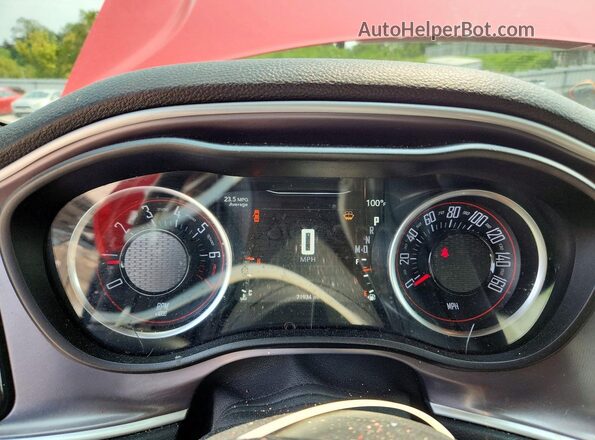2C3CDZAG1KH618352 2019 DODGE CHALLENGER Red ხელსაწყოთა პანელის ხედი